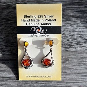 Midwest amber earrings